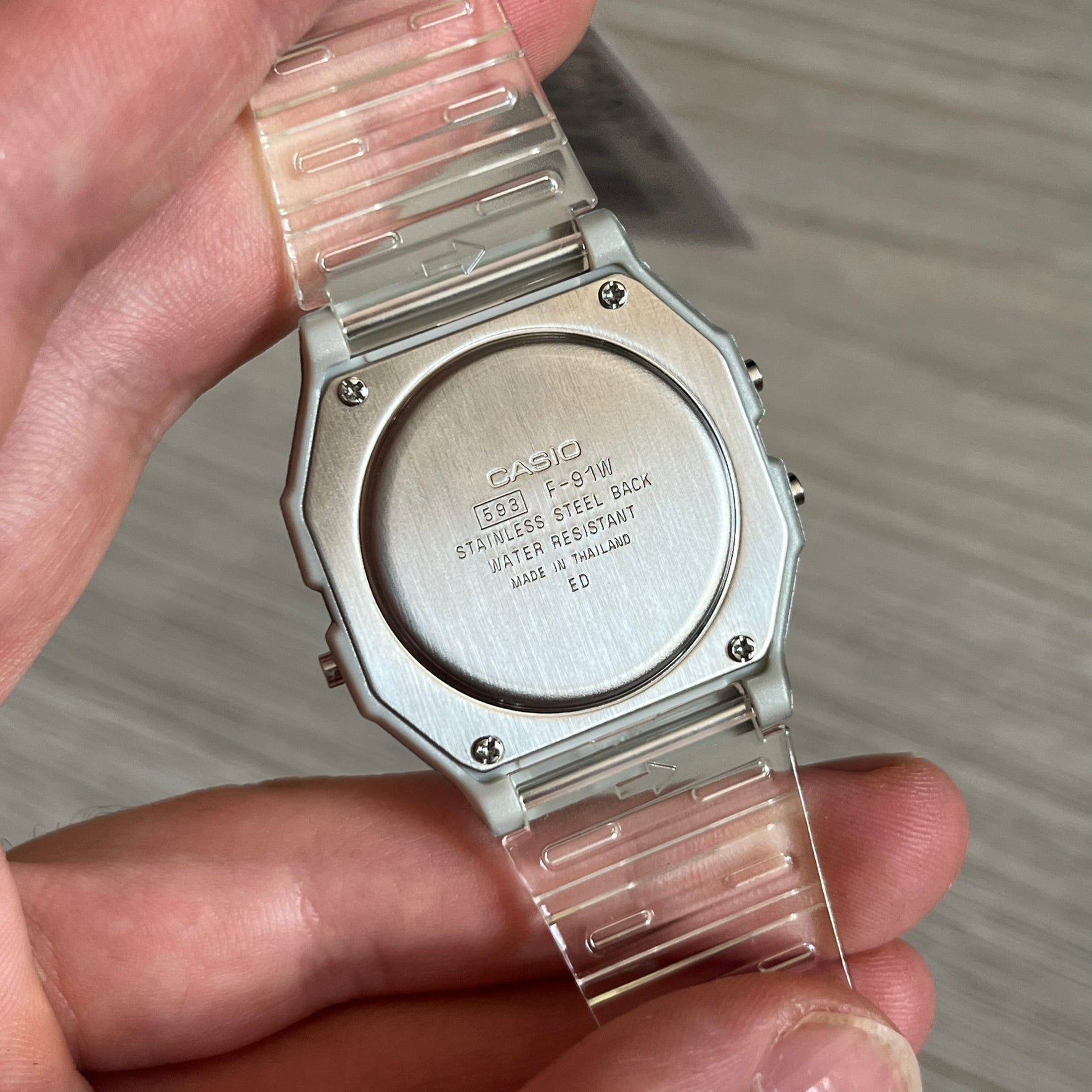 Casio F-91W "Spain" Clear Digital Watch