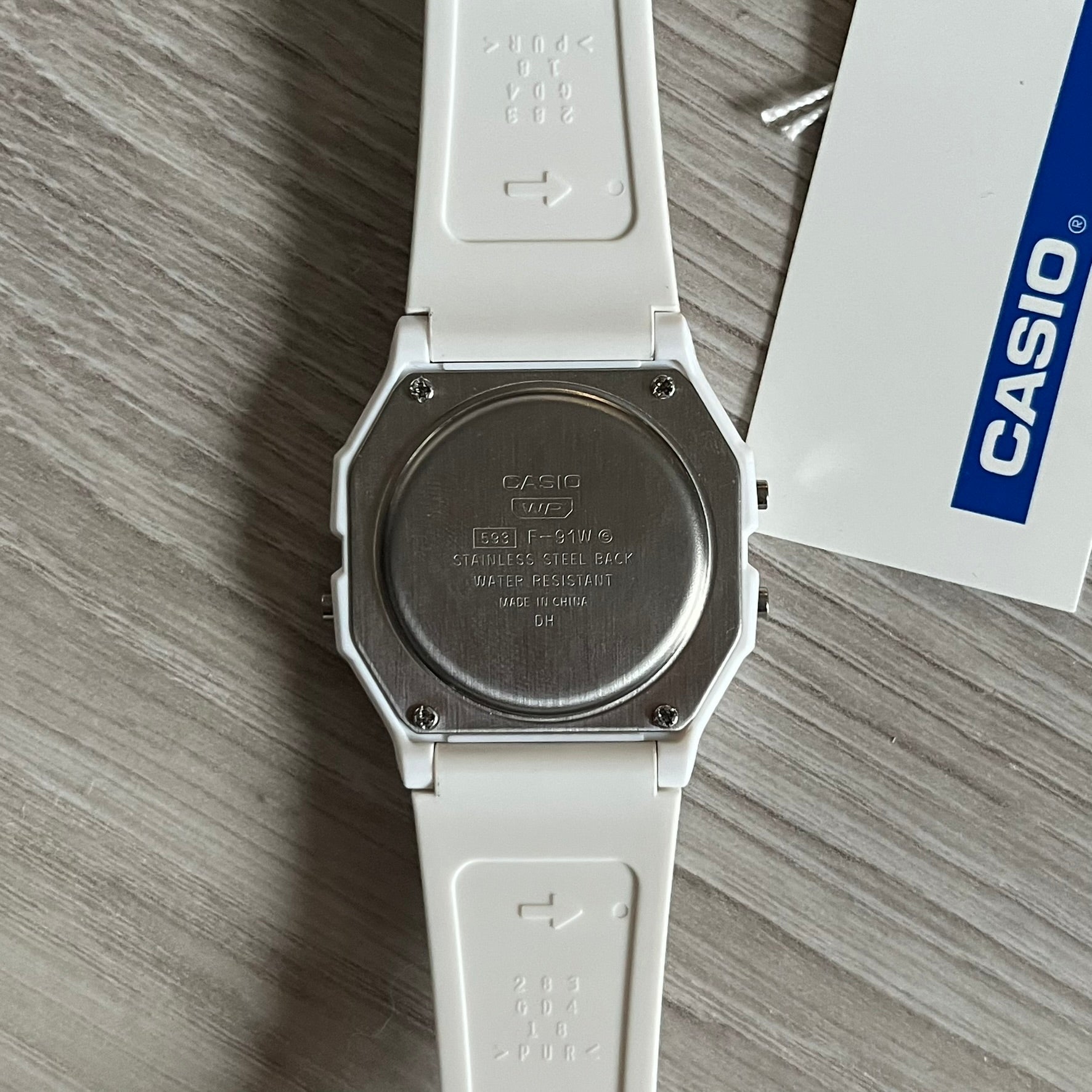 Casio F-91W "Trollface" White Digital Watch