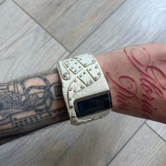 Diesel DZ7068 Studded Leather Strap Digital Watch