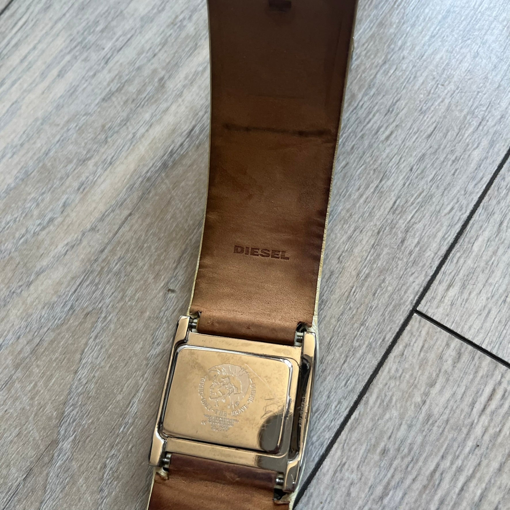 Diesel DZ7068 Studded Leather Strap Digital Watch