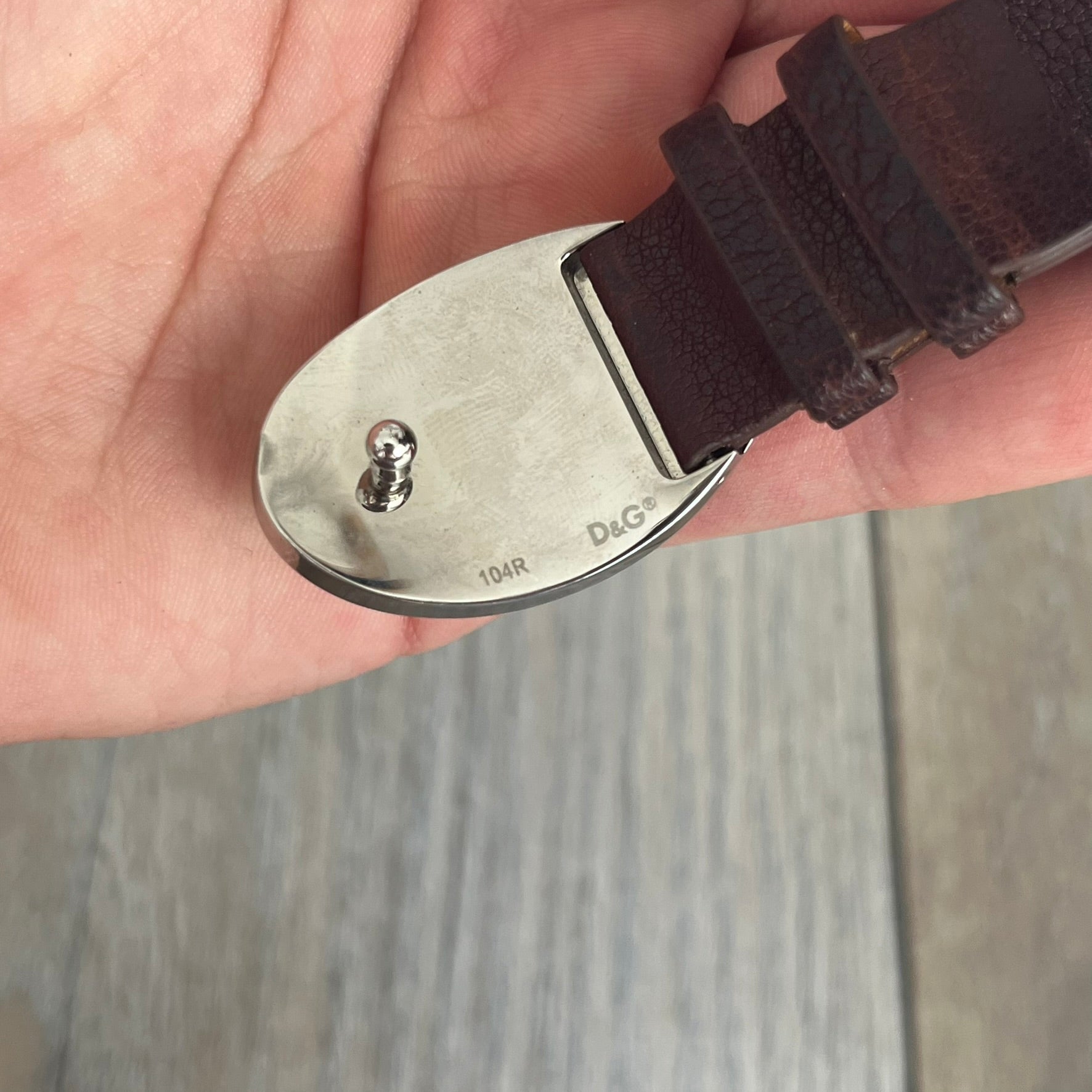 Dolce & Gabbana 2000's Champagne Leather Bracelet