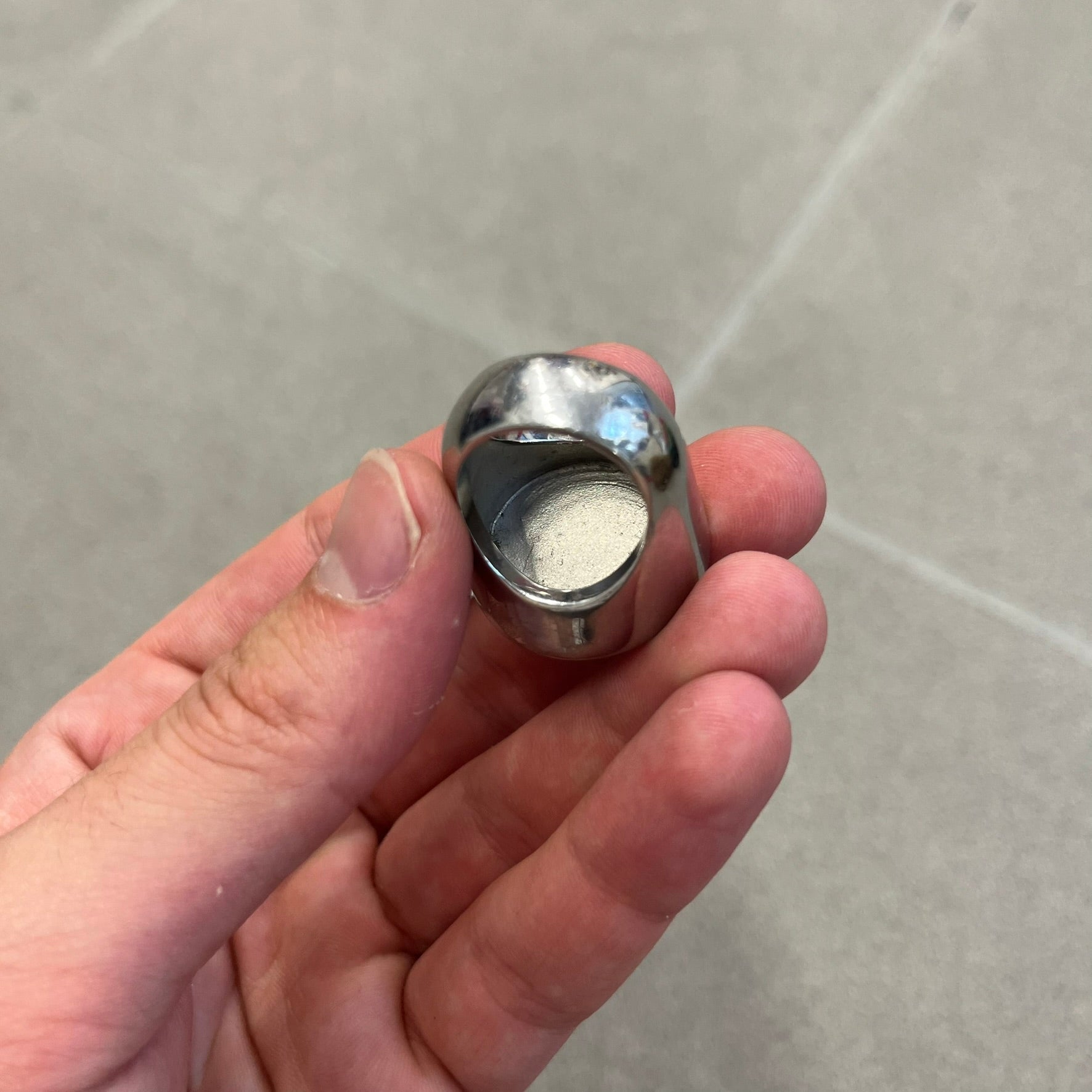 Dolce & Gabbana 2000's Silver Logo Signet Ring