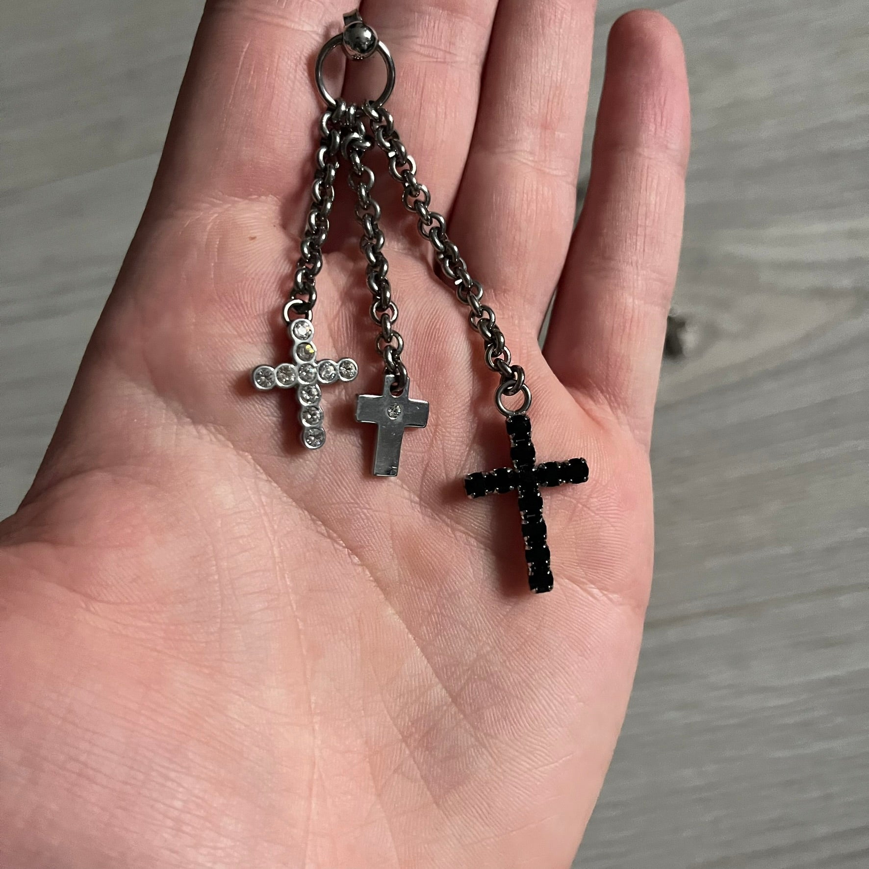 Dolce & Gabbana Dangle Drop Cross Earrings
