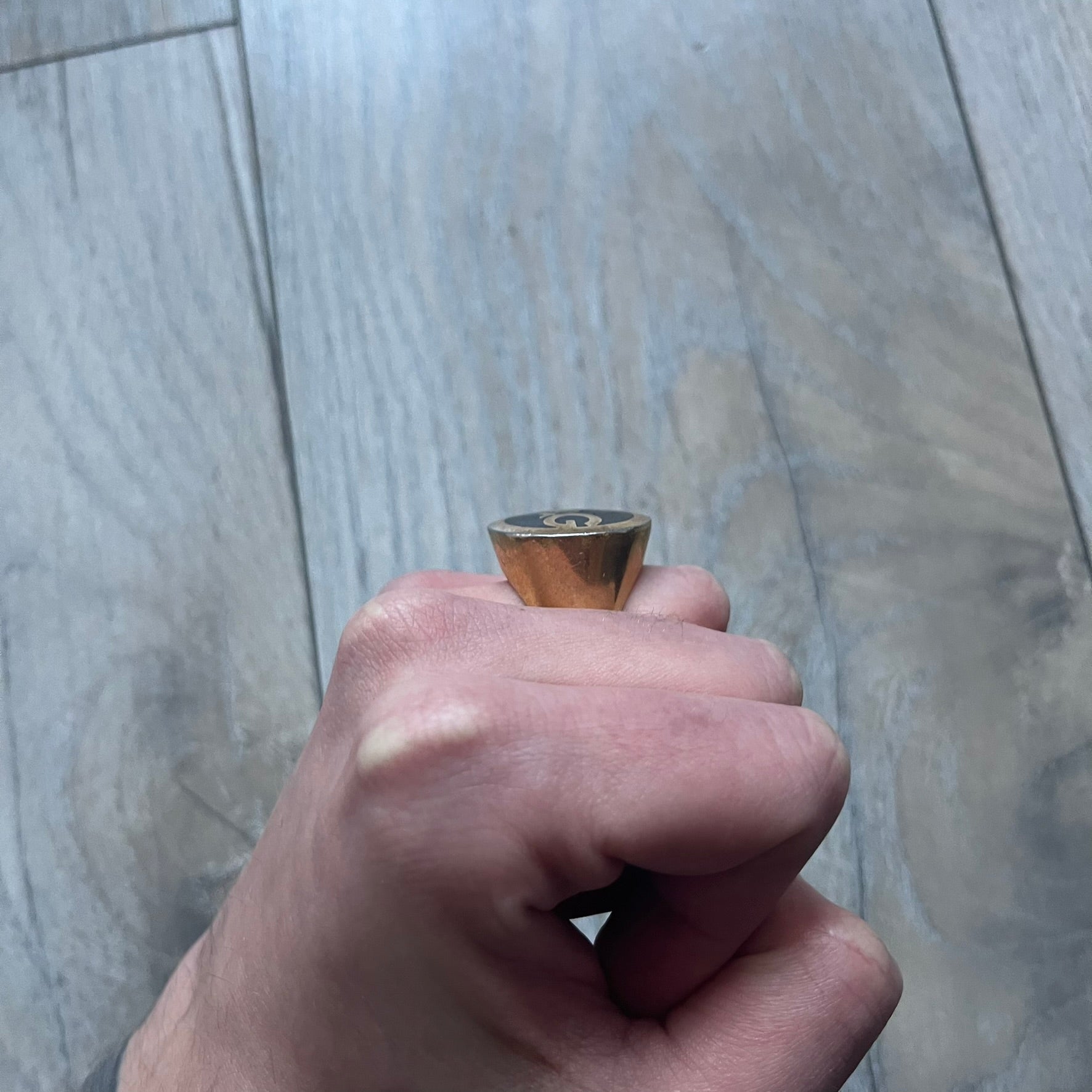 Dolce & Gabbana Gold Logo Signet Ring