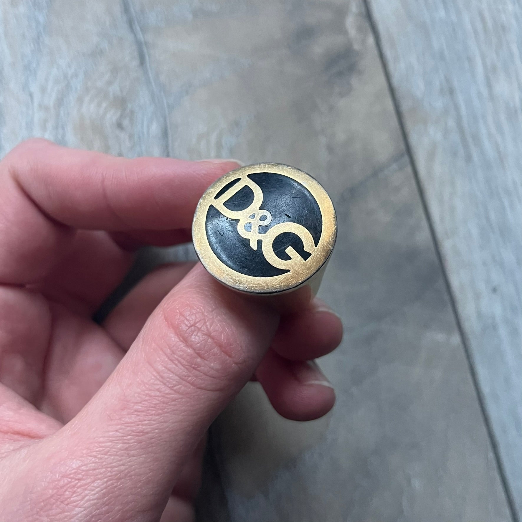 Dolce & Gabbana Gold Logo Signet Ring
