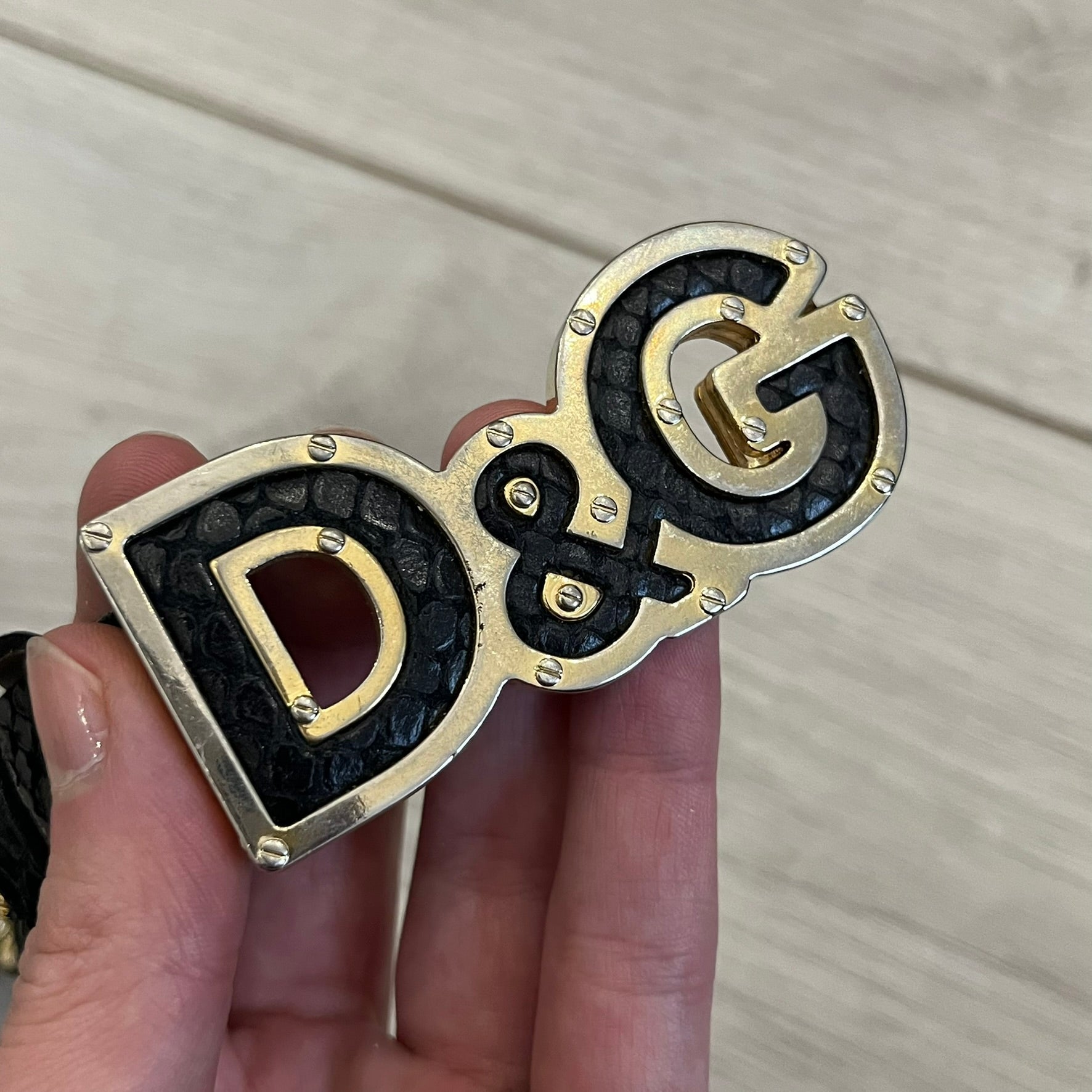 Dolce & Gabbana Leather Studded Black Belt