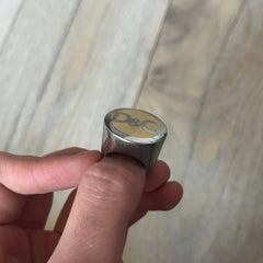Dolce & Gabbana Silver Logo Signet Ring