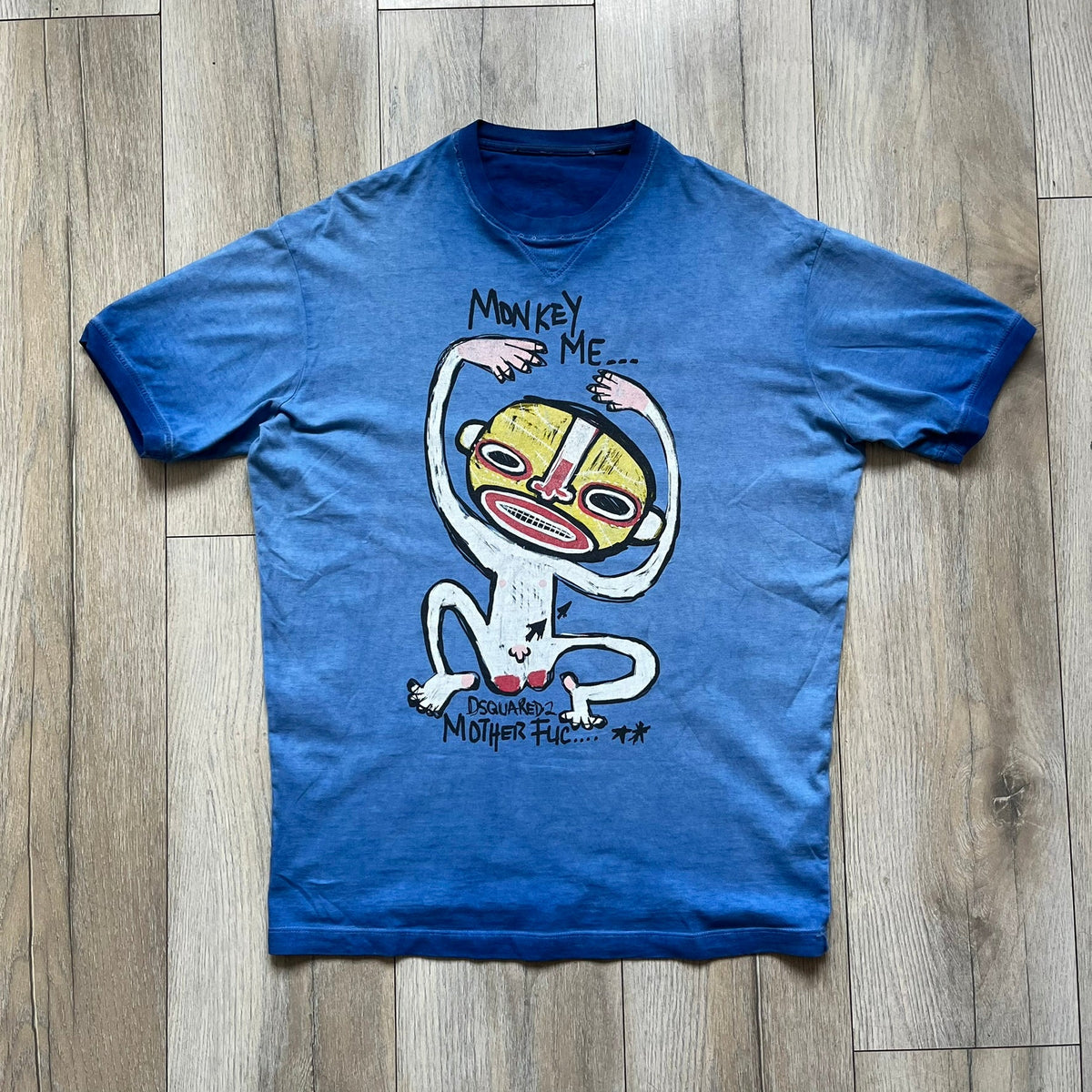 Dsquared2 Blue Rebel Monkey SS2015 Tee