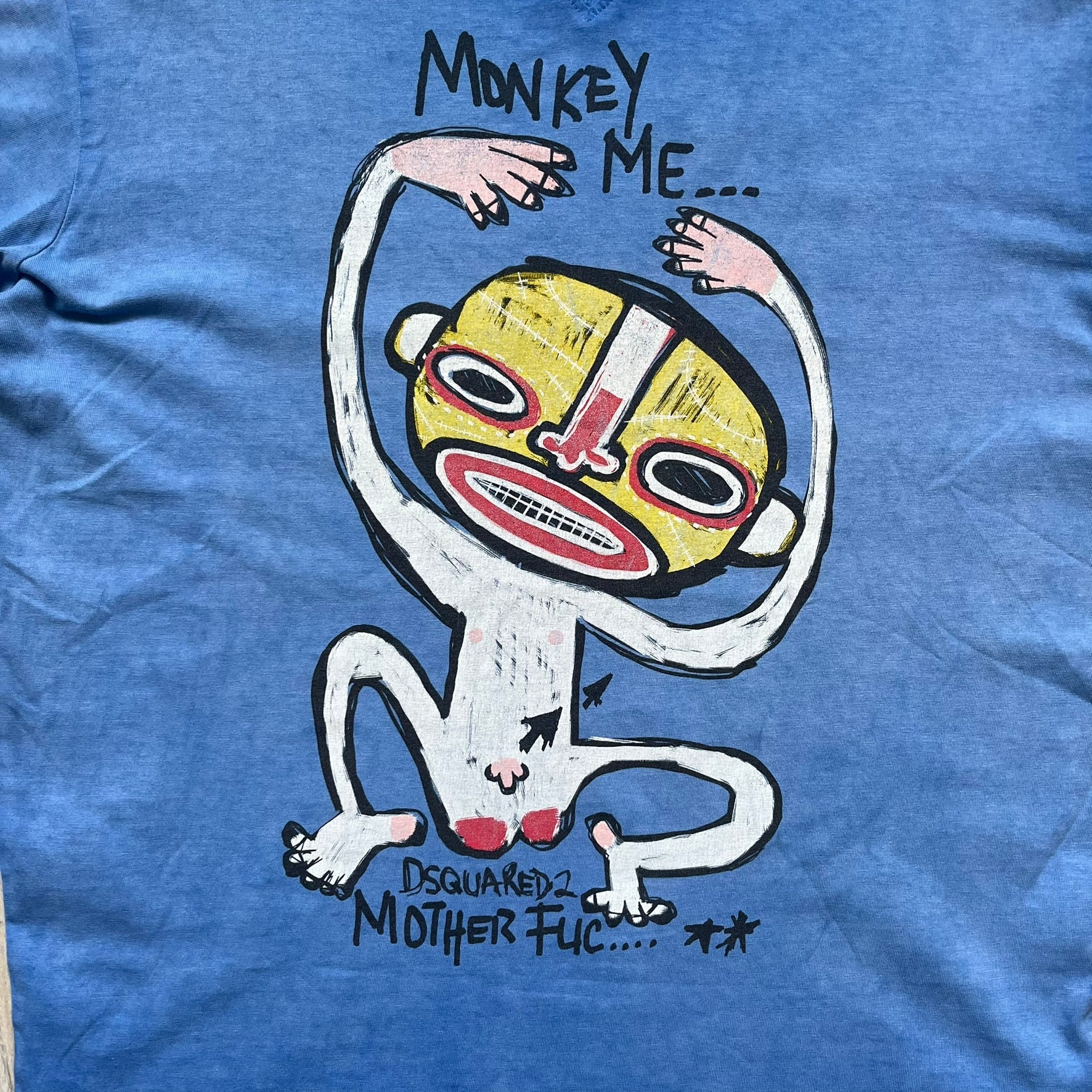 Dsquared2 Blue Rebel Monkey SS2015 Tee