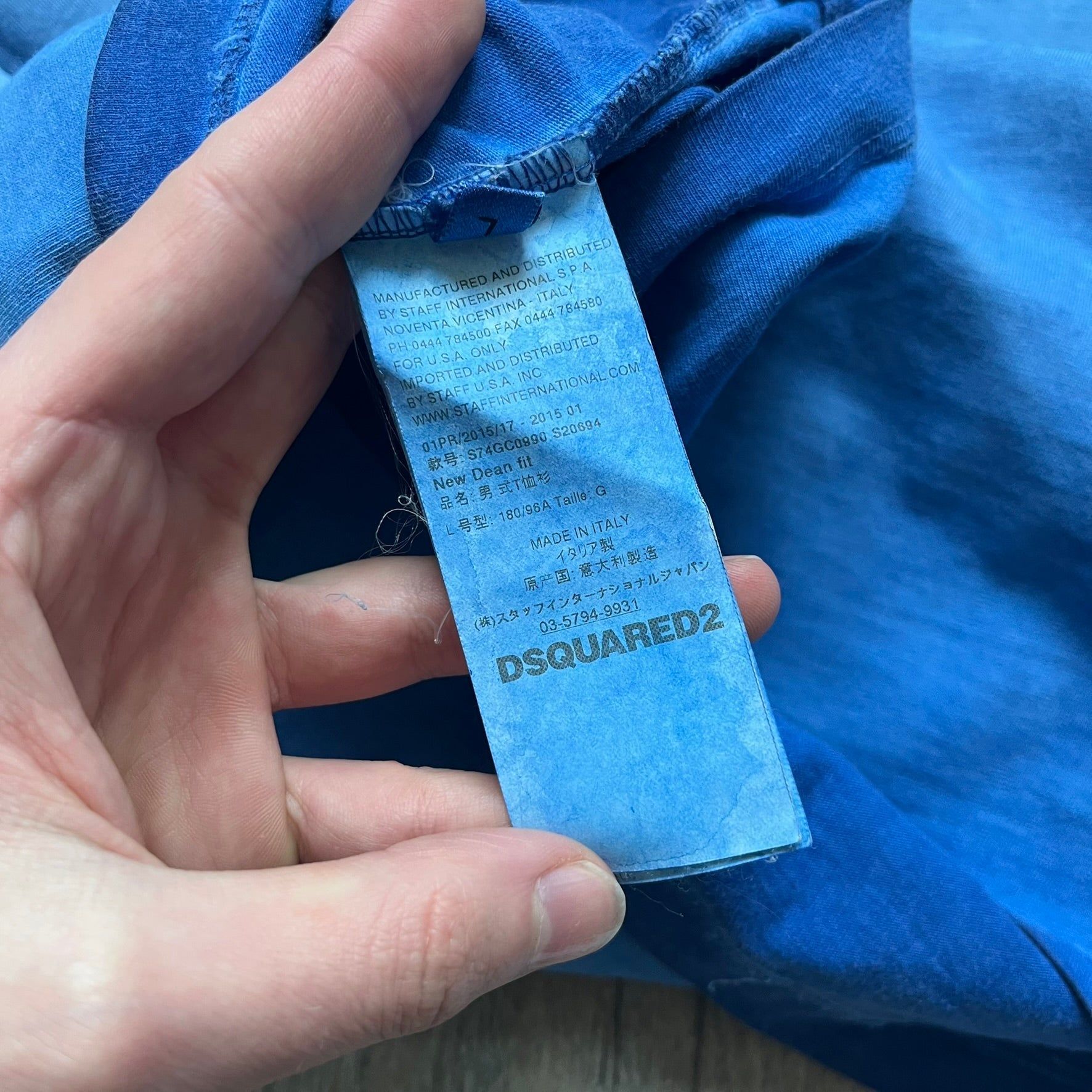 Dsquared2 Blue Rebel Monkey SS2015 Tee