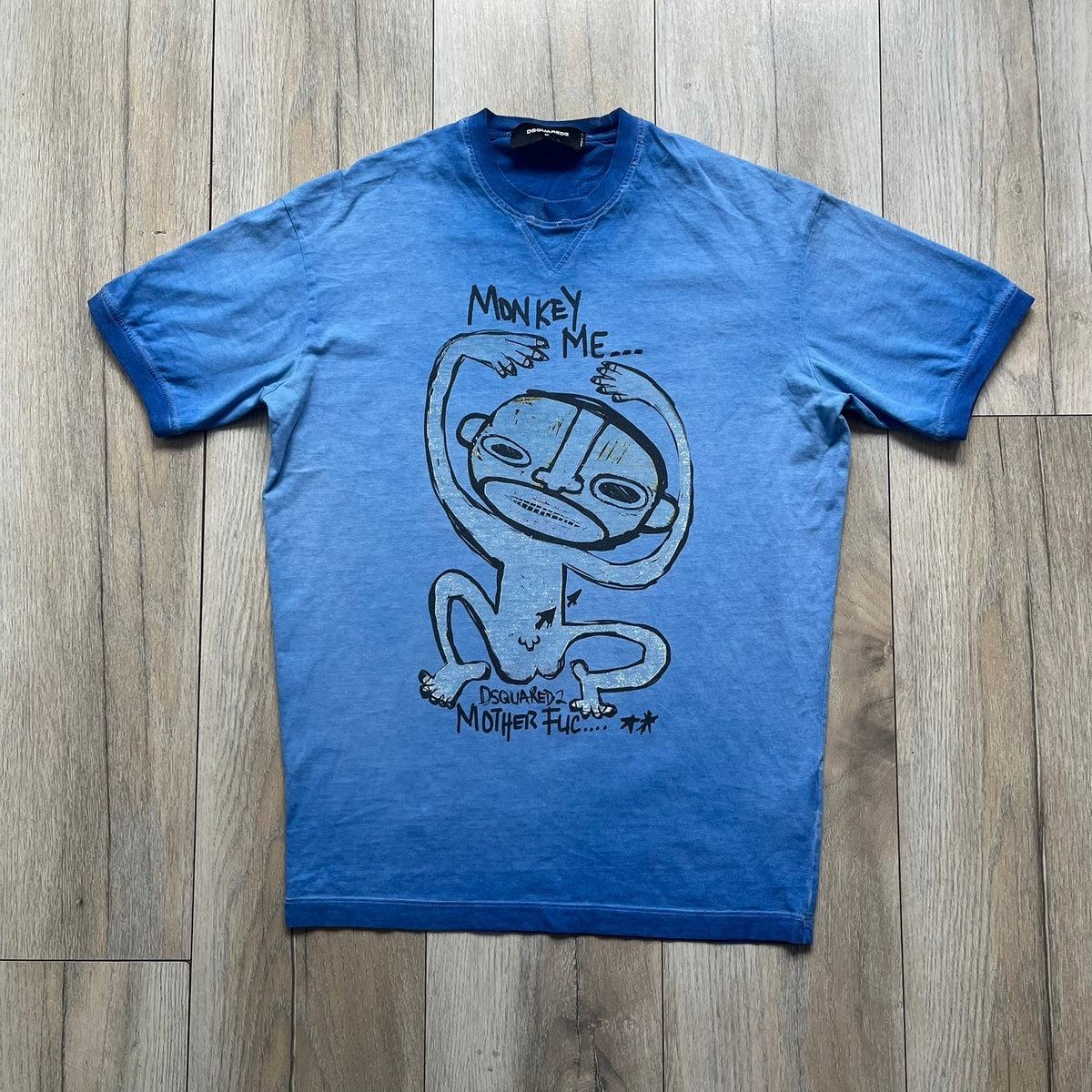 Dsquared2 Blue Rebel Monkey SS2015 Tee (Medium)