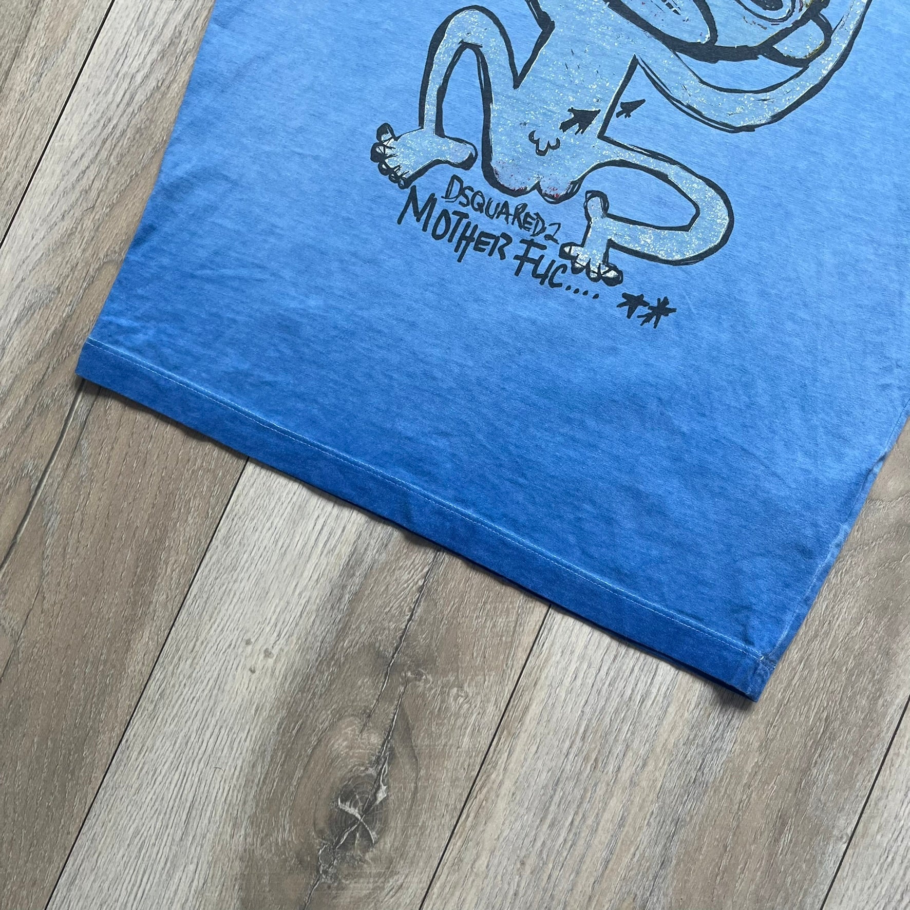 Dsquared2 Blue Rebel Monkey SS2015 Tee (Medium)