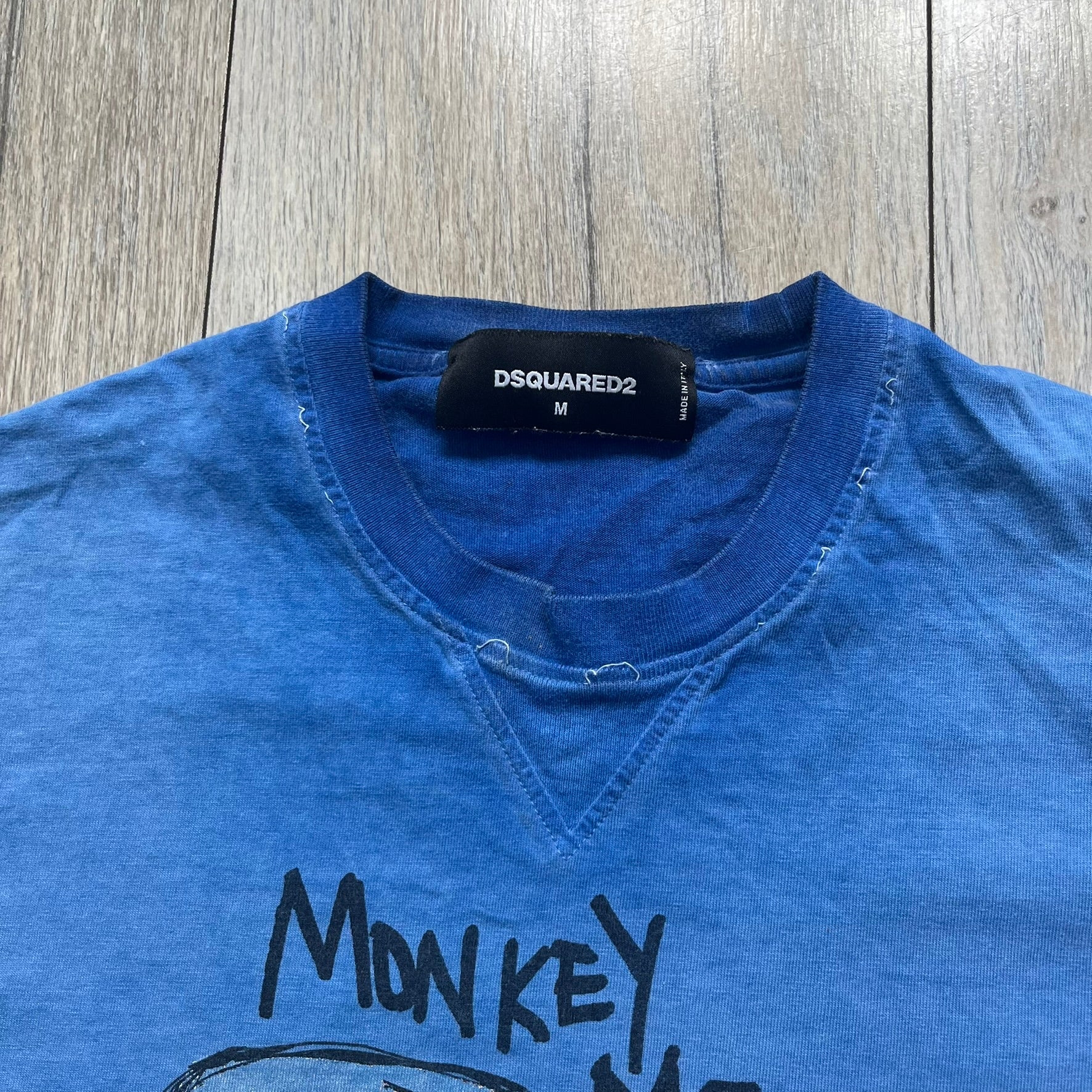 Dsquared2 Blue Rebel Monkey SS2015 Tee (Medium)