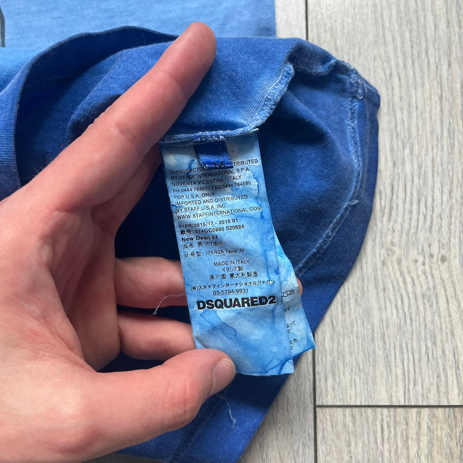 Dsquared2 Blue Rebel Monkey SS2015 Tee (Medium)