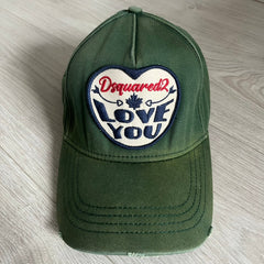 Dsquared2 Gabardine Love You Green Cap