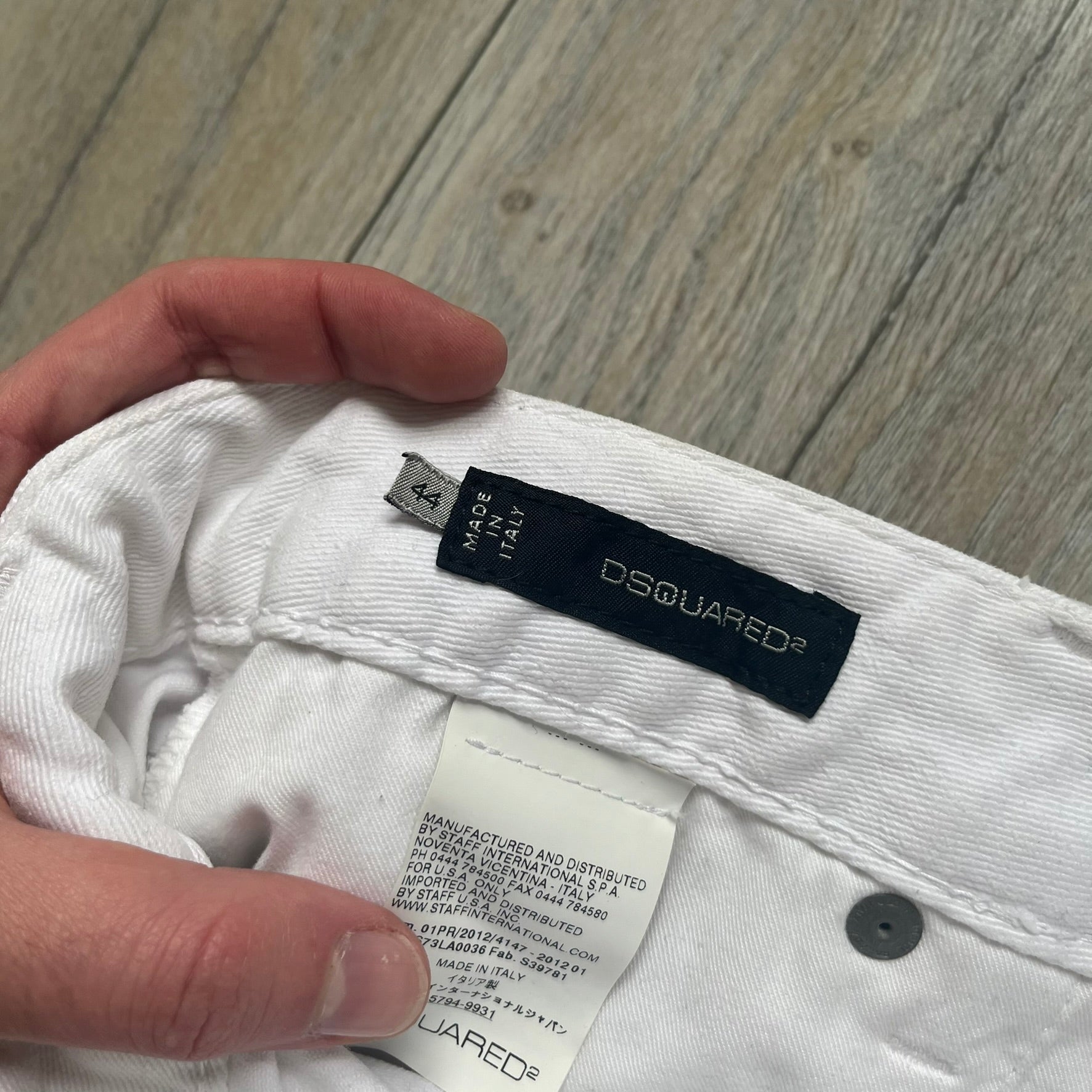 Dsquared2 SS2012 White Mud Jeans