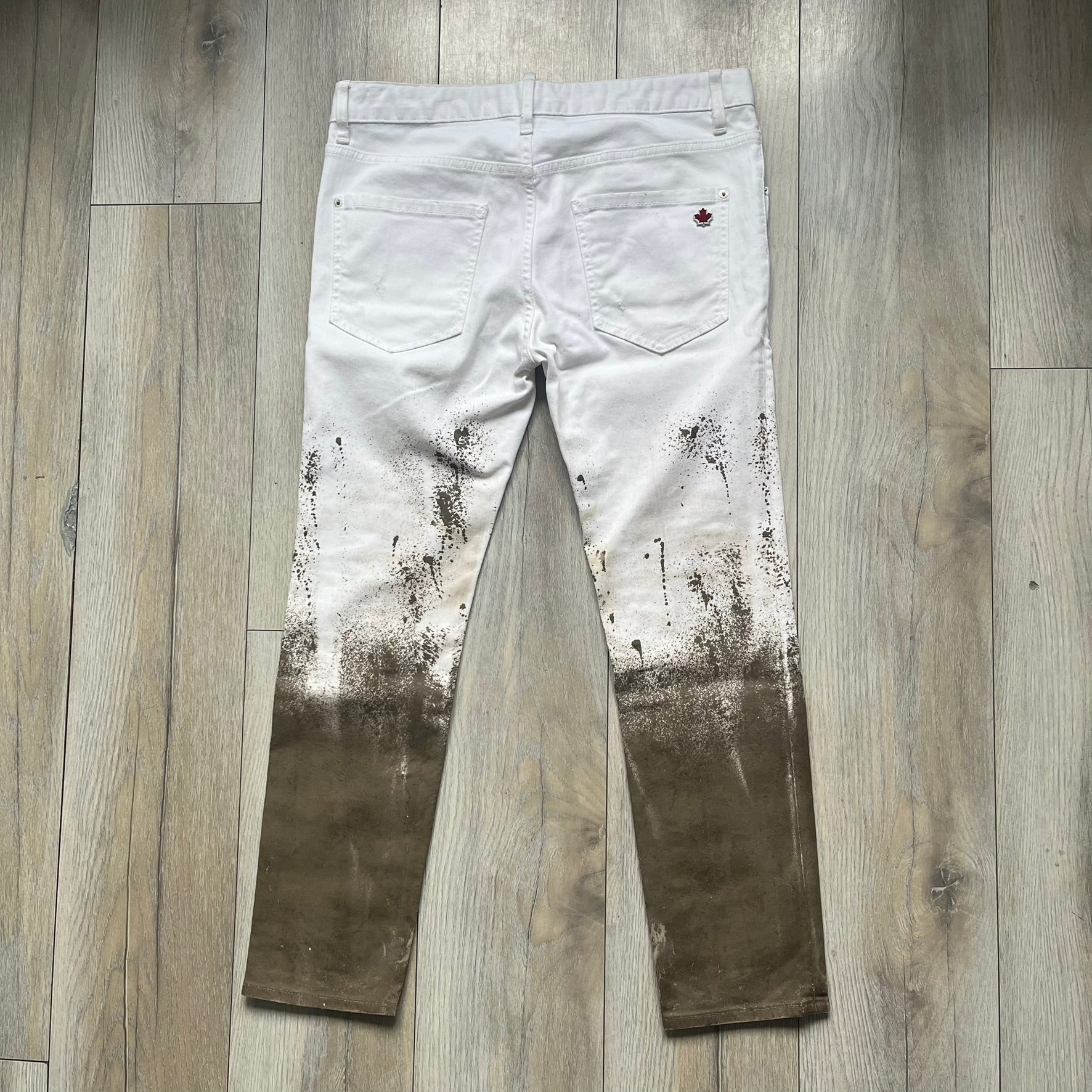 Dsquared2 SS2012 White Mud Jeans