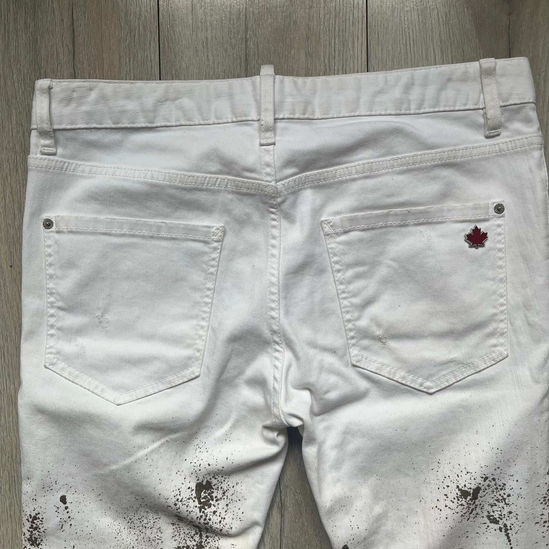 Dsquared2 SS2012 White Mud Jeans