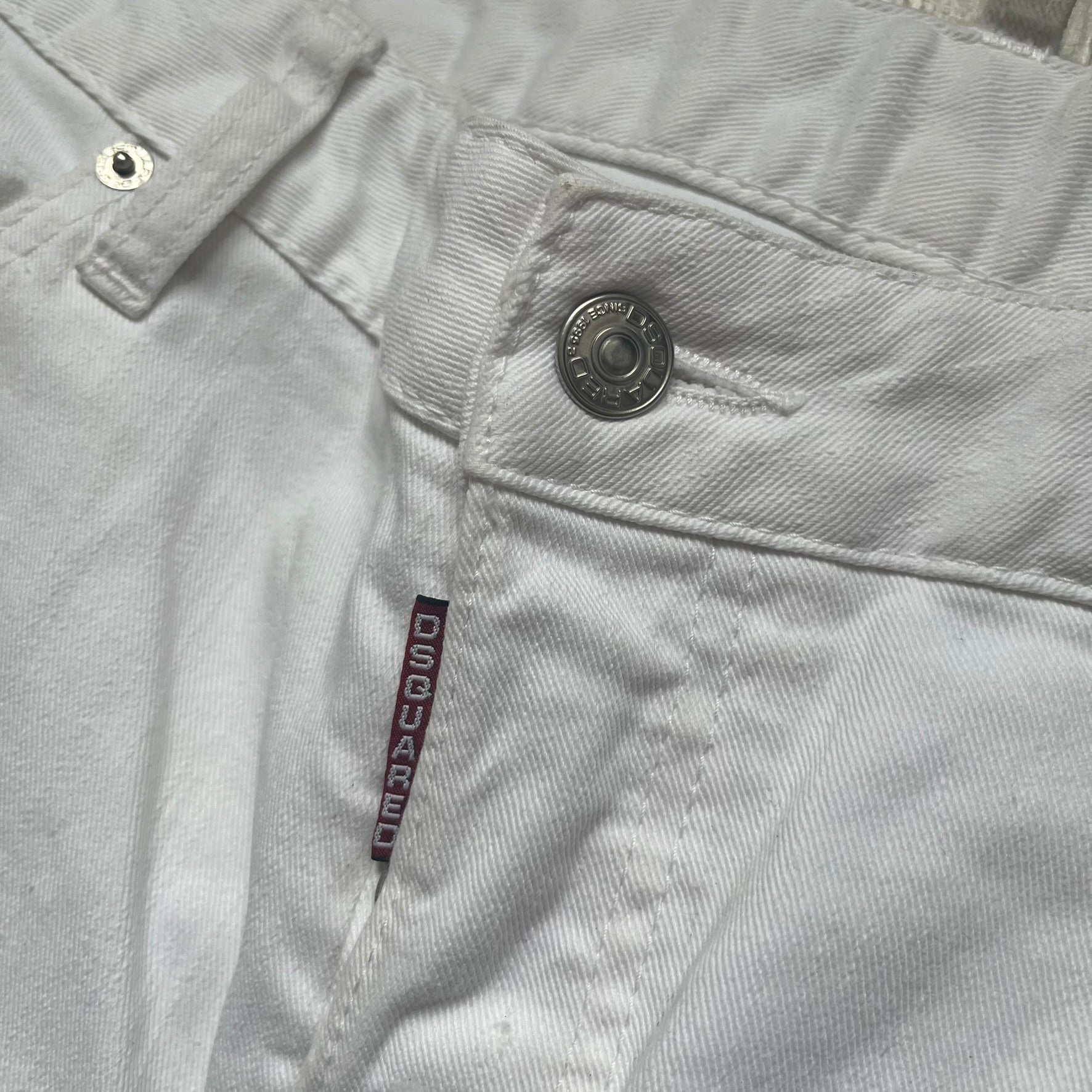 Dsquared2 SS2012 White Mud Jeans