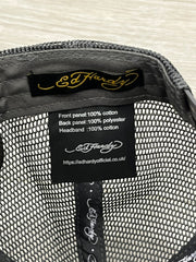 ed hardy ed-rear twill front mesh trucker hat