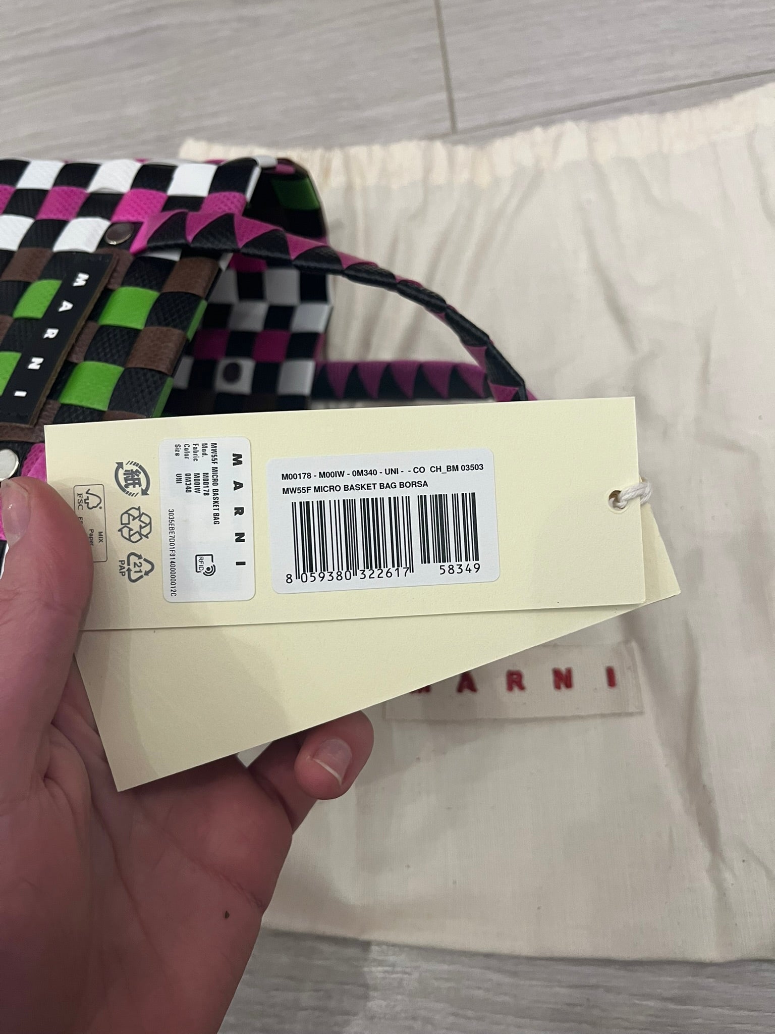 marni micro basket borsa bag