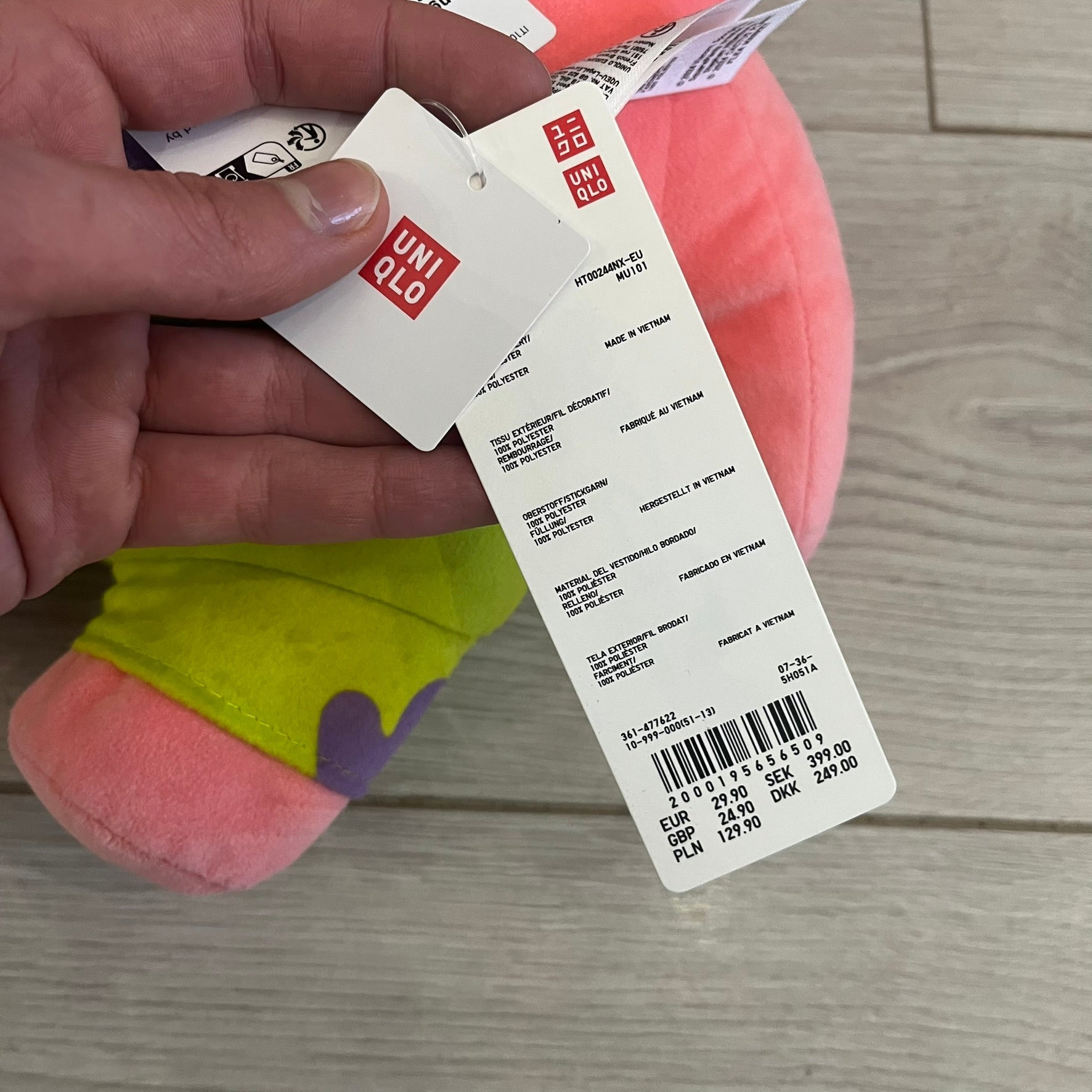 cpfm x spongebob x uniqlo patrick plush