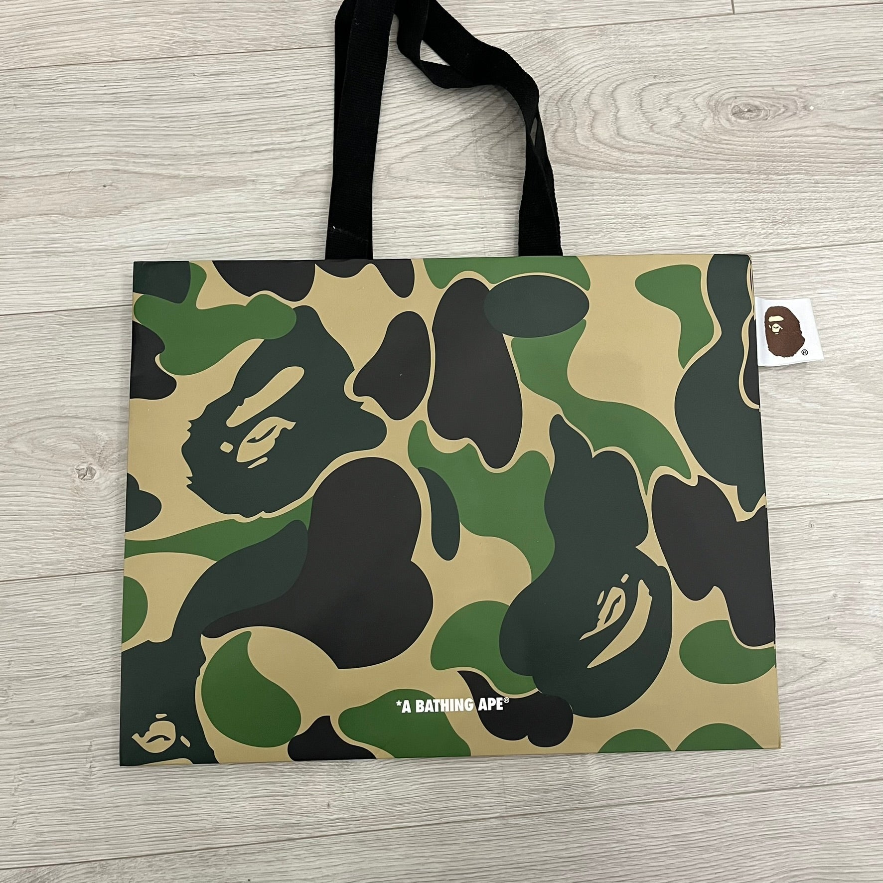 bape camo shopping bag