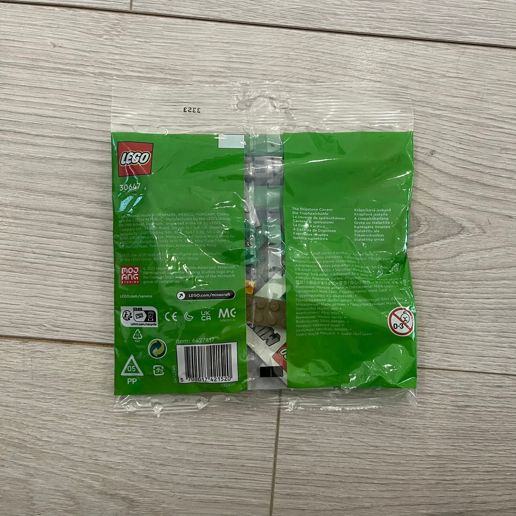 lego 30647 minecraft dripstone cavern polybag