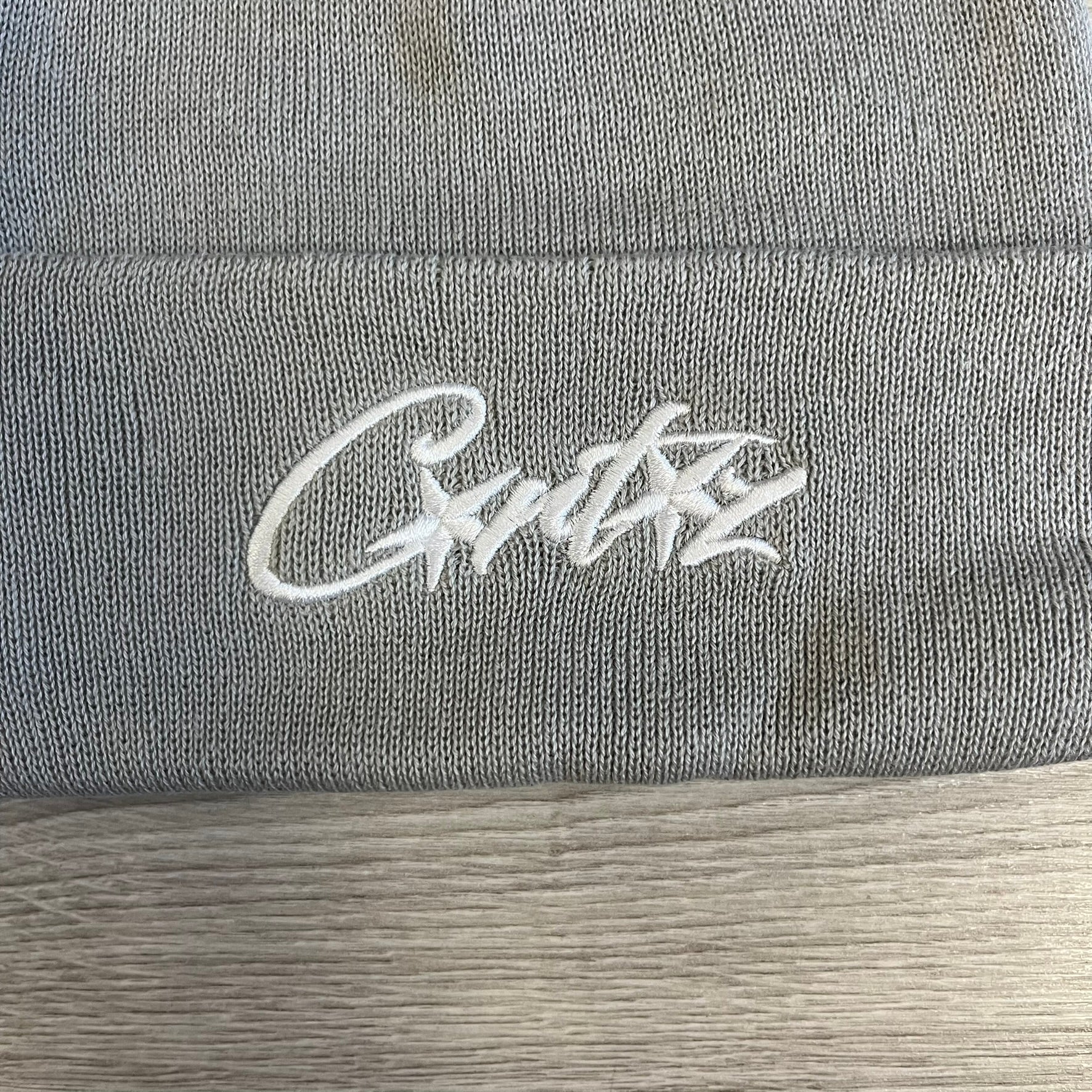 corteiz allstarz folded beanie gray