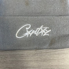 corteiz allstarz folded beanie gray