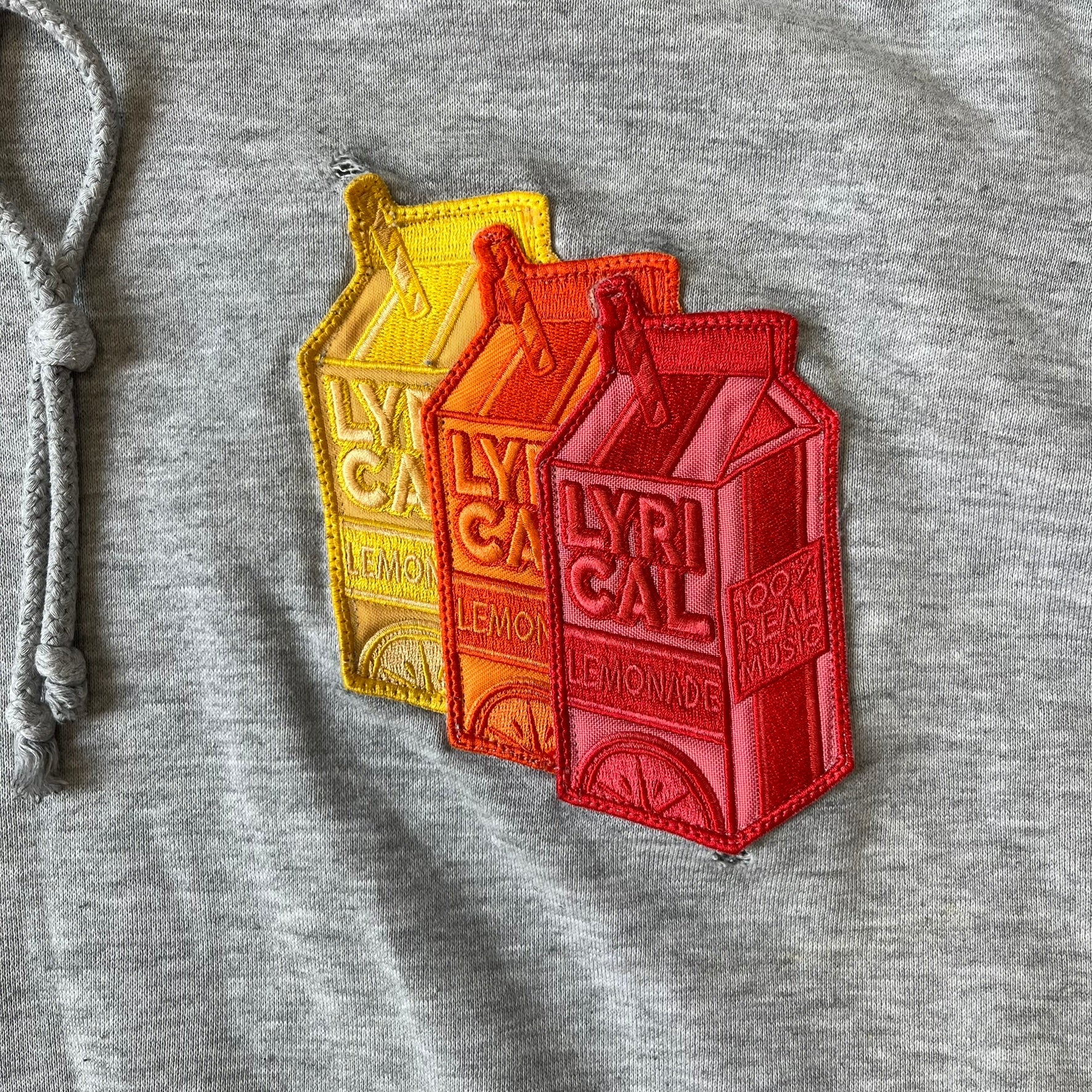 Lyrical Lemonade Triple Patch Gray Hoodie