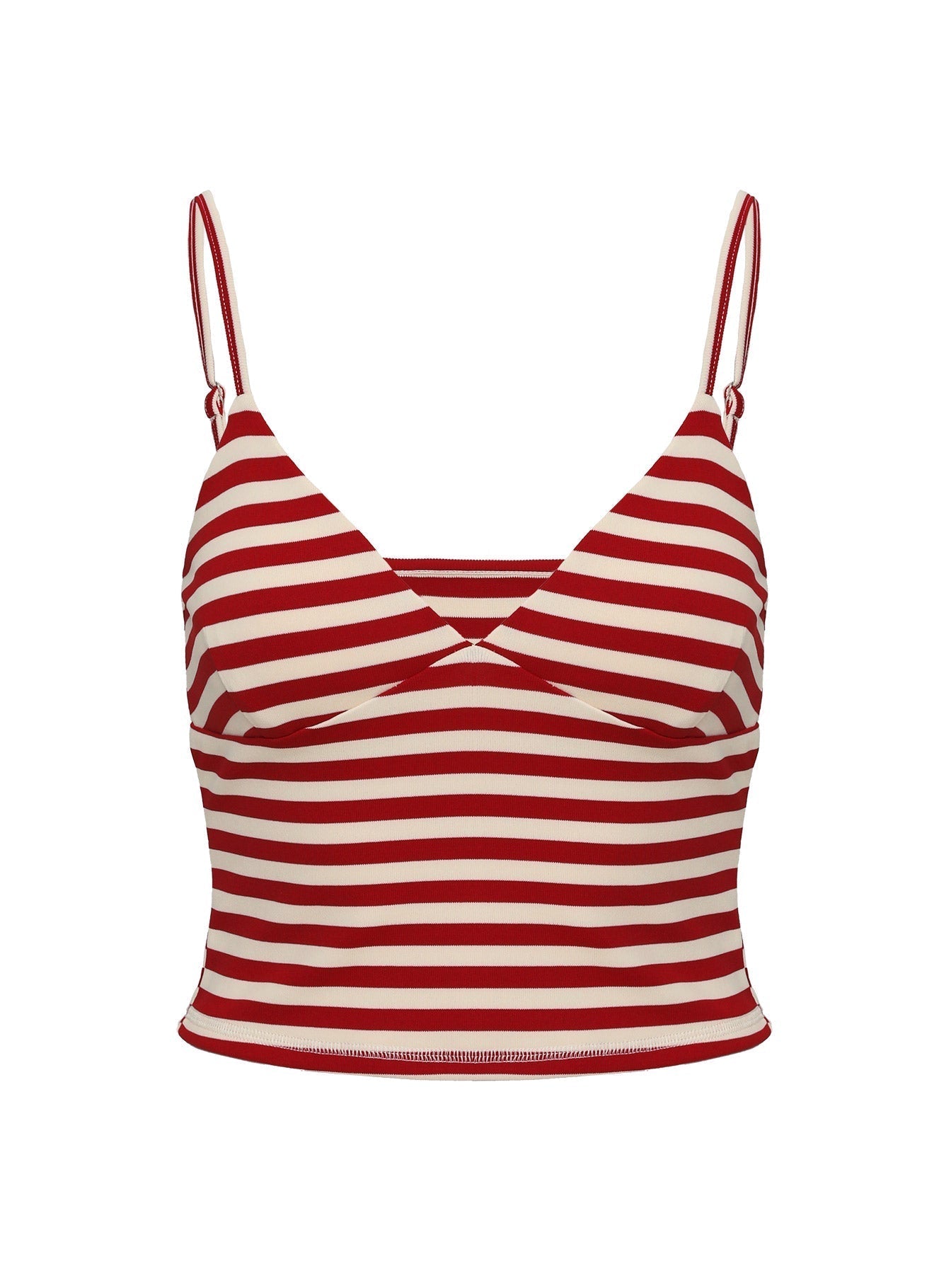 Miztaray Cami Top Red / Cream Stripe