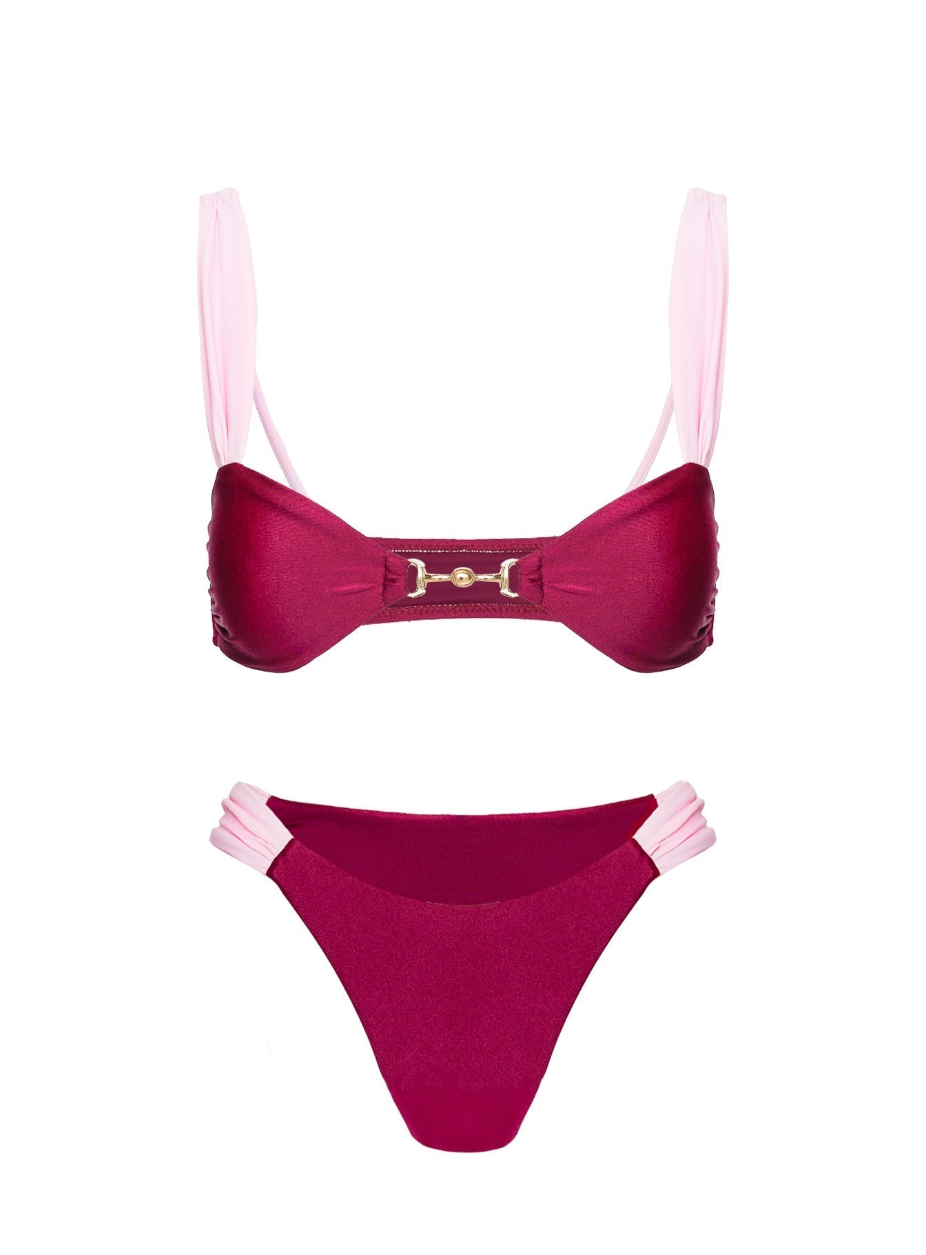 Siamese Bikini Top Red / Pink