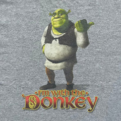 Shrek 2003 "I'm with the Donkey" Gray Tee