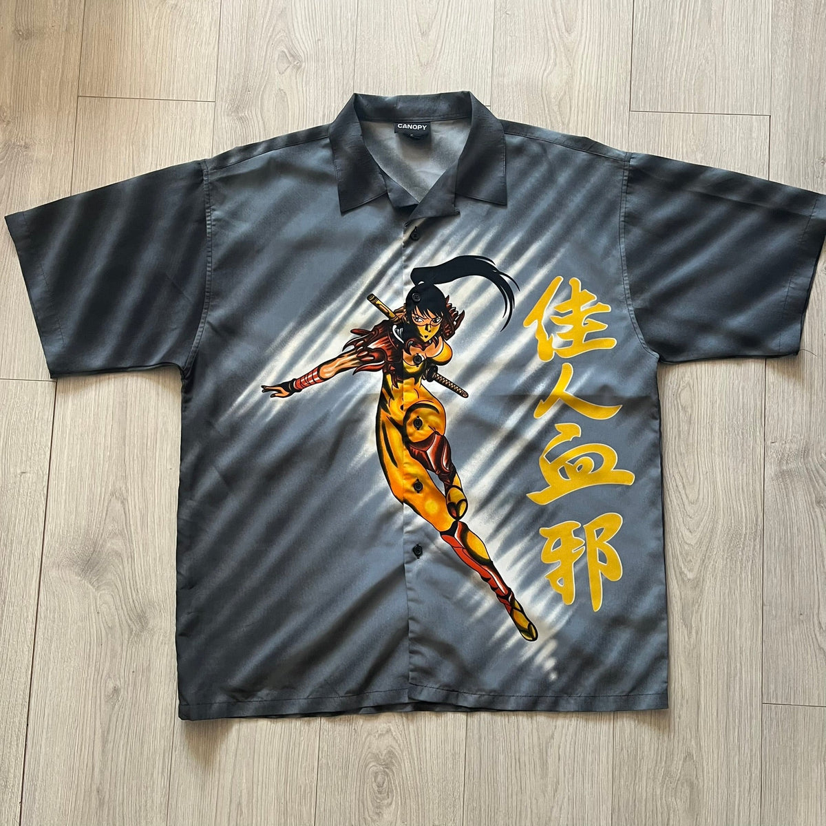 gray anime 2000's shirt