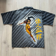 gray anime 2000's shirt