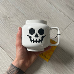 large lego skeleton ceramic mug